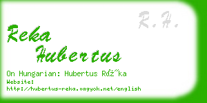 reka hubertus business card